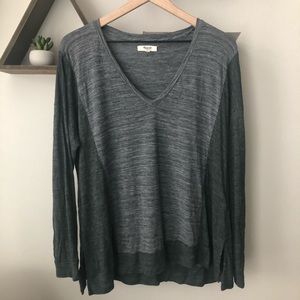 Madewell Gray Long Sleeve Shirt